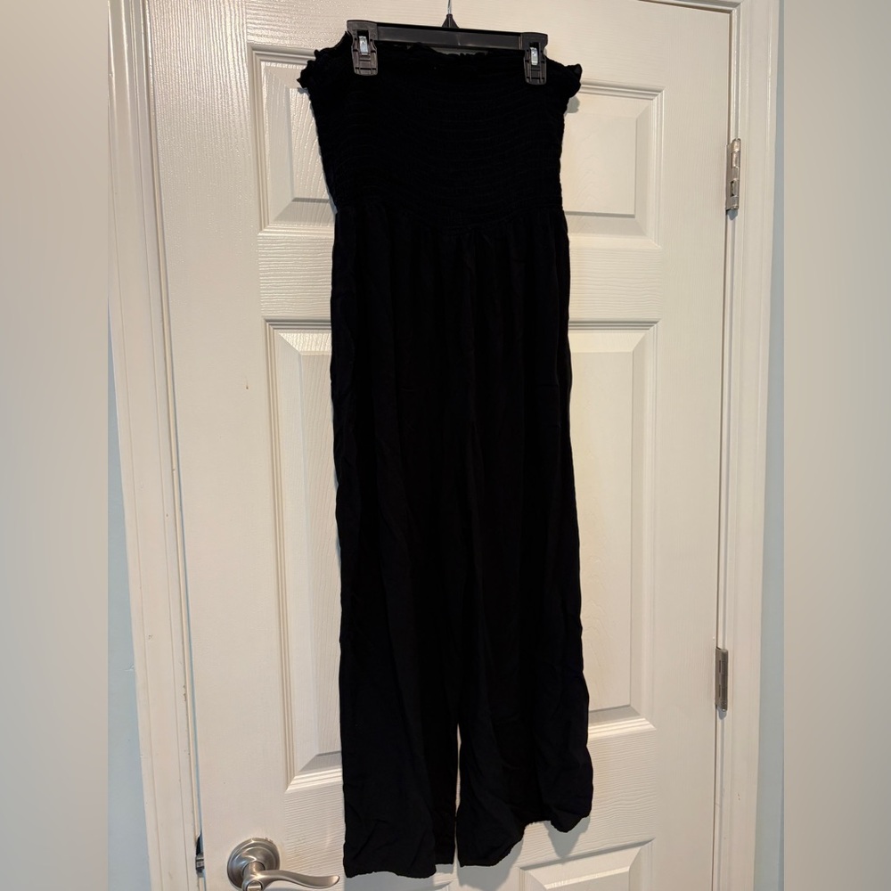 Black Strapless Jumpsuit